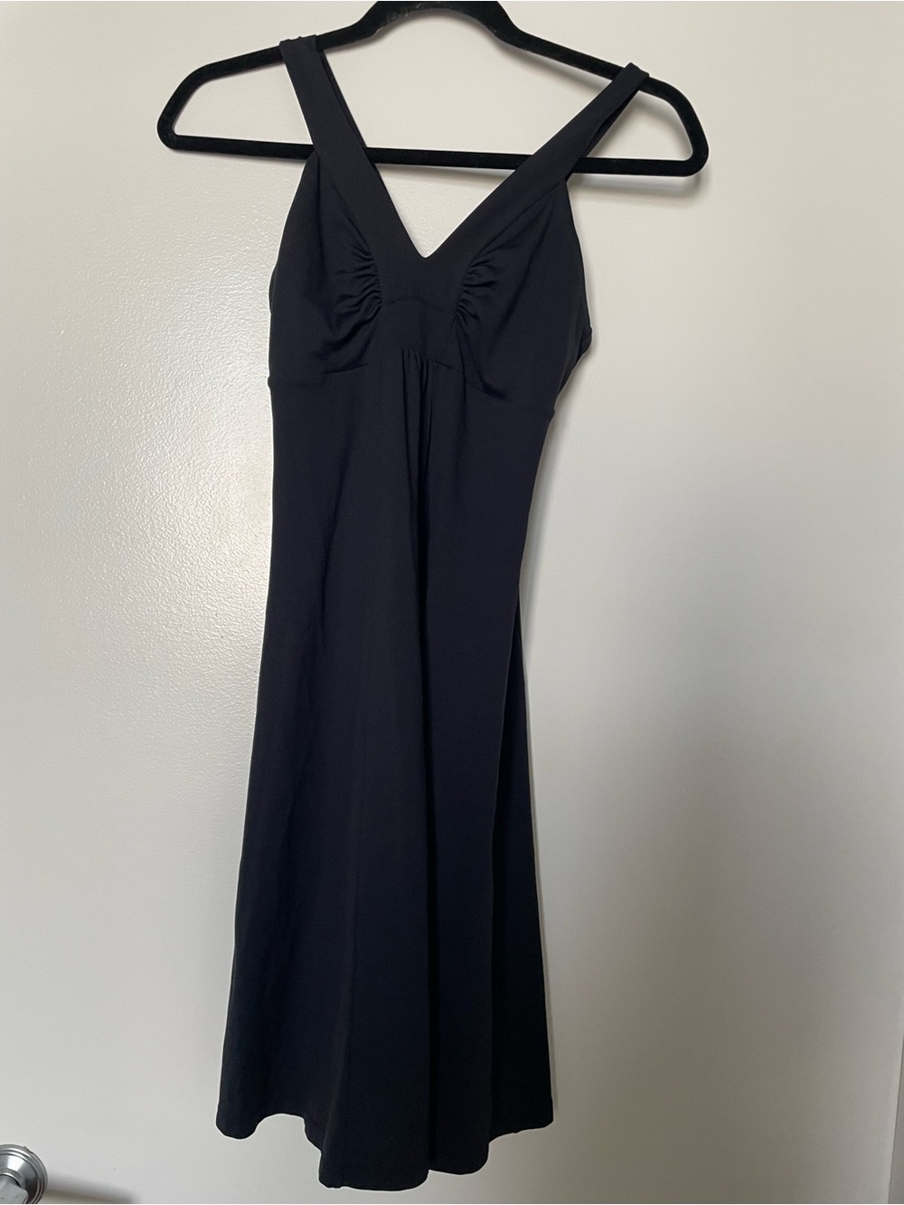 Patagonia Black Midi Tank Dress with V-Neck